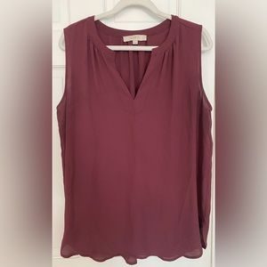 Ann Taylor LOFT Sheer Sleeveless Blouse